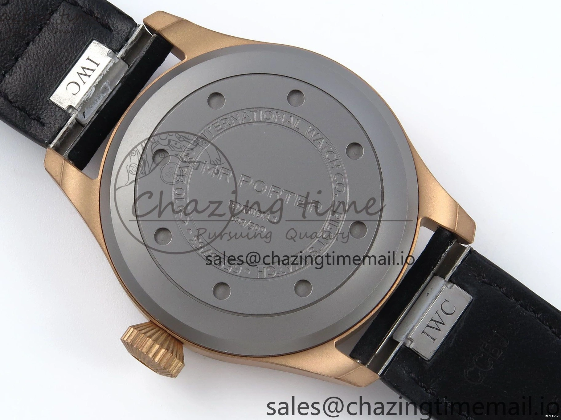 MIROTIME 0410 Affordable Big Pilot IW329703 M+F 1:1 Best Edition Black Dial on Black Nylon Strap MY 7004